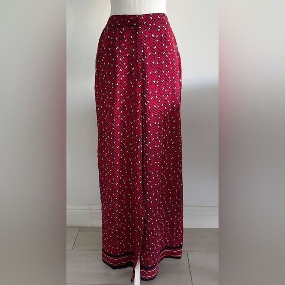 Carolina Herrera Classic multicolored silk pants size S - Picture 1 of 3